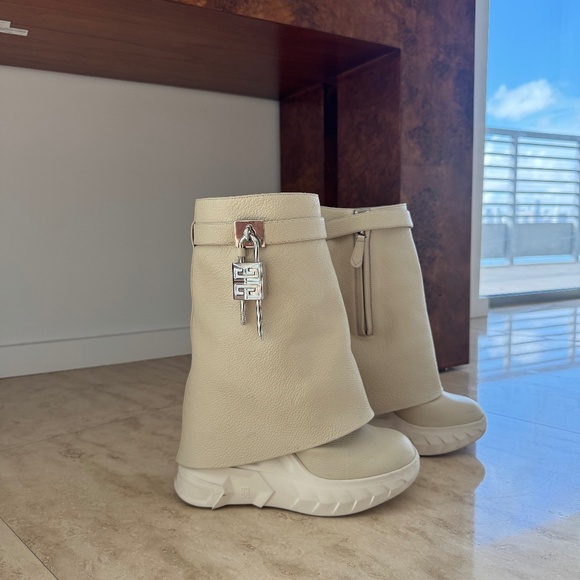 Givenchy Shark Lock Biker Boots - Picture 1 of 10